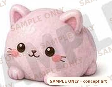 Mochi Kit concept art, a pink mochi kitten (SAMPLE ONLY)